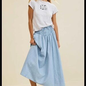 Aerie denim feel maxi skirt